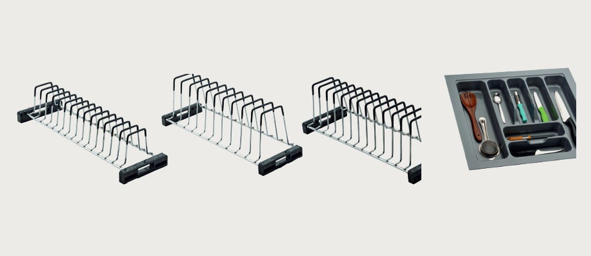 Tandem Rack, PVC Cutlery Tray & Anti-Skid Mat